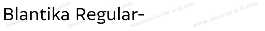 Blantika Regular字体转换